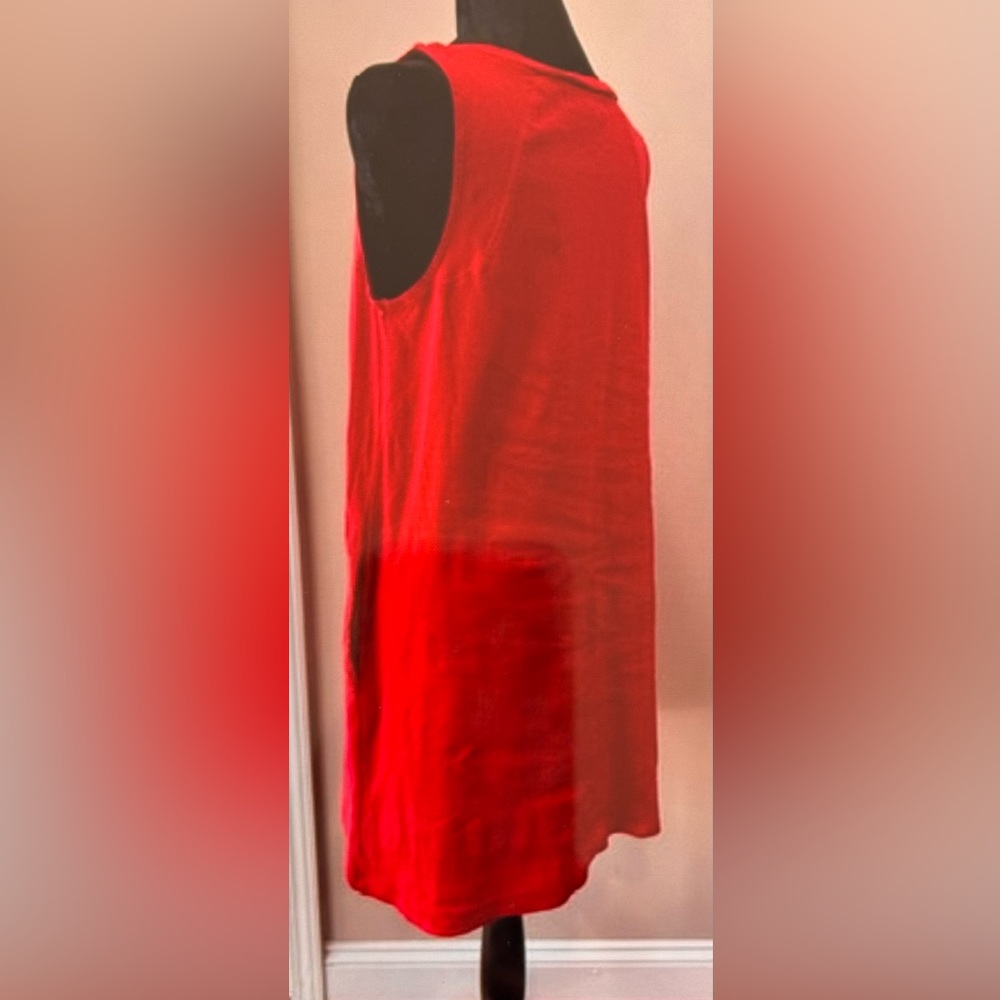 August silk ladies pullover tank dress size large sleeveless all cotton Midi EUC - Picture 5 of 17